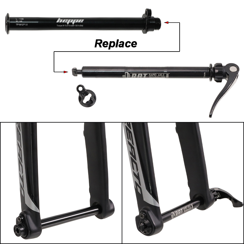 HEPPE Road Bike Thru Axle 12x1 – Thru Axle Adapter For Bike Trainer recenzja i cena